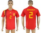 Spain 2 ODRIOZOLA Home 2018 FIFA World Cup Thailand Soccer Jersey