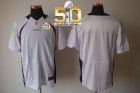 Nike Denver Broncos Blank White Super Bowl 50 Men Stitched NFL Elite Jersey
