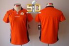 Women Nike Broncos Blank Orange Team Color Super Bowl 50 Stitched Jersey