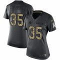 Womens Nike Carolina Panthers #35 Mike Tolbert Limited Black 2016 Salute to Service NFL Jersey