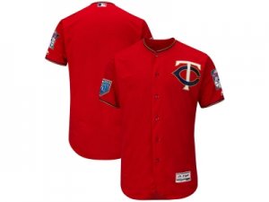 Men Minnesota Twins Customized Majestic Scarlet 2018 Spring Training Flex Base Team Jersey