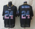 Nike San Diego Charger #24 Mathews Black Jerseys(USA Flag Fashion Elite)