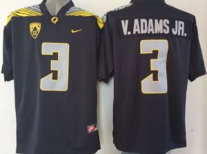 NCAA Oregon Ducks #3 V.Adams jr black jerseys 2015-2016