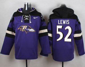 Nike Baltimore Ravens #52 Ray Lewis Purple Player Pullover Hoodie