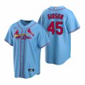Men's Nike St. Louis Cardinals #45 Bob Gibson Light Blue Alternate Stitched Baseball Jers
