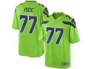 Mens Nike Seattle Seahawks #77 Ethan Pocic Limited Green Rush NFL Jersey