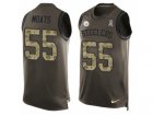 Mens Nike Pittsburgh Steelers #55 Arthur Moats Limited Green Salute to Service Tank Top NFL Jersey
