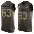 Nike Green Bay Packers #63 Corey Linsley Green Mens Stitched NFL Limited Salute To Service Tank Top Jersey