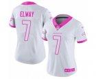 Women's Nike Denver Broncos #7 John Elway Limited Rush Fashion Pink NFL Jersey