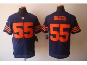 Nike NFL Chicago Bears #55 Lance Briggs Blue Orange number Jerseys(Elite)