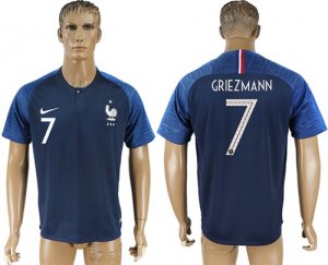 France 7 CRIEZMANN Home 2018 FIFA World Cup Thailand Soccer Jersey