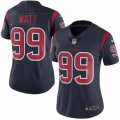 Women's Nike Houston Texans #99 J.J. Watt Limited Navy Blue Rush NFL Jersey