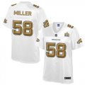 Women Nike Denver Broncos #58 Von Miller White NFL Pro Line Super Bowl 50 Fashion Jersey