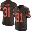 Nike Browns #31 Nick Chubb Brown Color Rush Limited Jersey