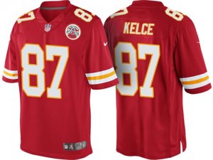 Men Kansas City Chiefs #87 Travis Kelce Red Color Rush Limited Jersey