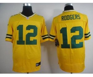 Nike jerseys green bay packers #12 rodgers yellow[Elite]