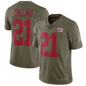 Nike Giants #21 Landon Collins Youth Olive Salute To Service Limited Jersey