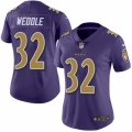 Women's Nike Baltimore Ravens #32 Eric Weddle Limited Purple Rush NFL Jersey