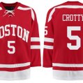 Boston University Terriers BU #5 Cam Crotty Red Stitched