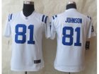 Women Nike Indianapolis Colts #81 Andre Johnson white jerseys