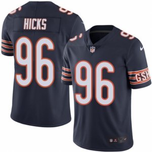 Mens Nike Chicago Bears #96 Akiem Hicks Limited Navy Blue Rush NFL Jersey