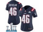 Women Nike New England Patriots #46 James Develin Limited Navy Blue Rush Vapor Untouchable Super Bowl LII NFL Jersey