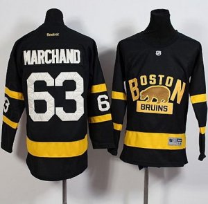 Youth Boston Bruins #63 Brad Marchand Black 2016 Winter Classic Stitched NHL Jersey