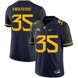 West Virginia Mountaineers 35 Nick Kwiatkoski Navy College Football Jersey