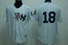 mlb new york yankees #18 damon white(2009 logo)