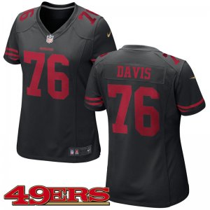 Womens San Francisco 49ers #76 Anthony Davis Black Game Jersey