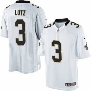 Men\'s Nike New Orleans Saints #3 Will Lutz Limited White NFL Jersey