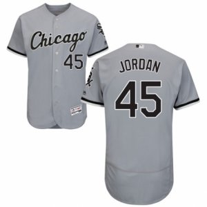 Men\'s Majestic Chicago White Sox #45 Michael Jordan Grey Flexbase Authentic Collection MLB Jersey