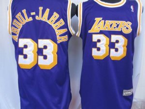 nba los angeles lakers #33 abdul-jabbar m&n purple