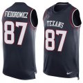 Nike Houston Texans #87 C.J. Fiedorowicz Navy Blue Team Color Men Stitched NFL Limited Tank Top Jersey