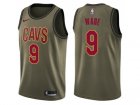 Men Nike Cleveland Cavaliers #9 Dwyane Wade Green Salute to Service NBA Swingman Jersey