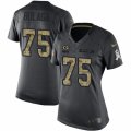 Women's Nike Green Bay Packers #75 Bryan Bulaga Limited Black 2016 Salute to Service NFL Jersey