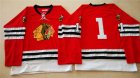 NHL Mitchell And Ness 1960-61 Chicago Blackhawks #1 Noname red Throwback jerseys