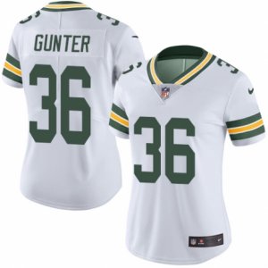 Women\'s Nike Green Bay Packers #36 LaDarius Gunter Limited White Rush NFL Jersey
