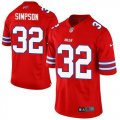 Women Nike Buffalo Bills #32 O. J. Simpson Red Stitched NFL Limited Rush Jersey