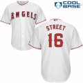 Men's Majestic Los Angeles Angels of Anaheim #16 Huston Street Authentic White Home Cool Base MLB Jersey