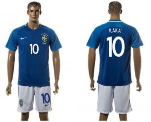 Brazil #10 Kaka Away Soccer Country Jersey