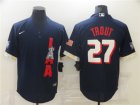 Angels #27 Mike Trout Navy Nike 2021 MLB All-Star Cool Base Jersey