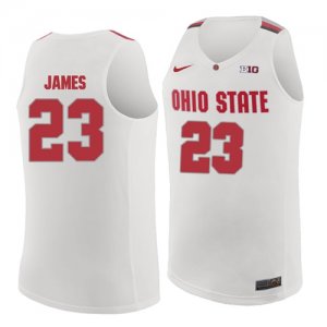 Ohio State Buckeyes 23 Lebron James White College Basketball Jersey