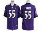 Nike Baltimore Ravens #55 Terrell Suggs purple jerseys[game Art Patch]