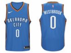 Nike NBA Oklahoma City Thunder #0 Russell Westbrook Jersey 2017-18 New Season Blue Jersey