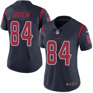 Women\'s Nike Houston Texans #84 Ryan Griffin Limited Navy Blue Rush NFL Jersey