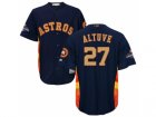 Men Houston Astros #27 Jose Altuve Navy 2018 Gold Program Cool Base Stitched Baseball Jersey