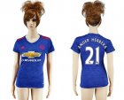 Womens Manchester United #21 Ander Herrera Away Soccer Club Jersey