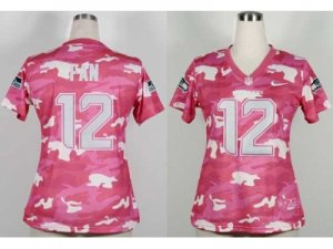 Nike women nfl jerseys seattle seahawks #12 fan pink[fashion camo]