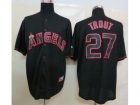 mlb jerseys los angeles angels #27 Mike Trout black(fashion)